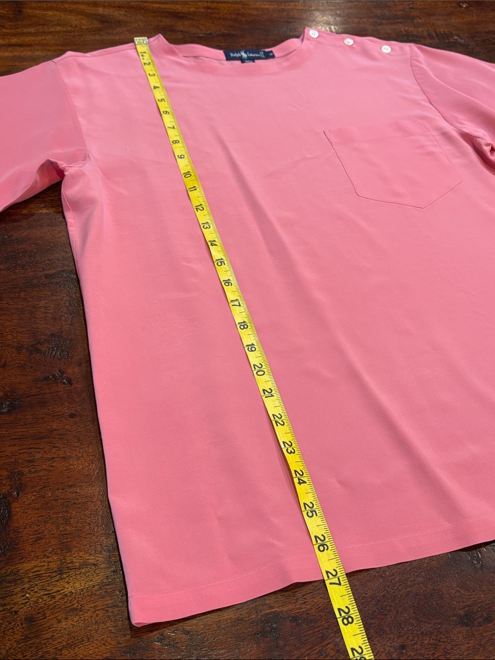 Vintage Ralph Lauren Blue Label 80s Pink Silk Skirt + Blouse Set 6 / 8 *As-Is* - Picture 16 of 16